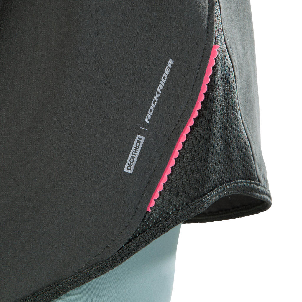 Kurze Radhose MTB-Short ST 500 Damen blau