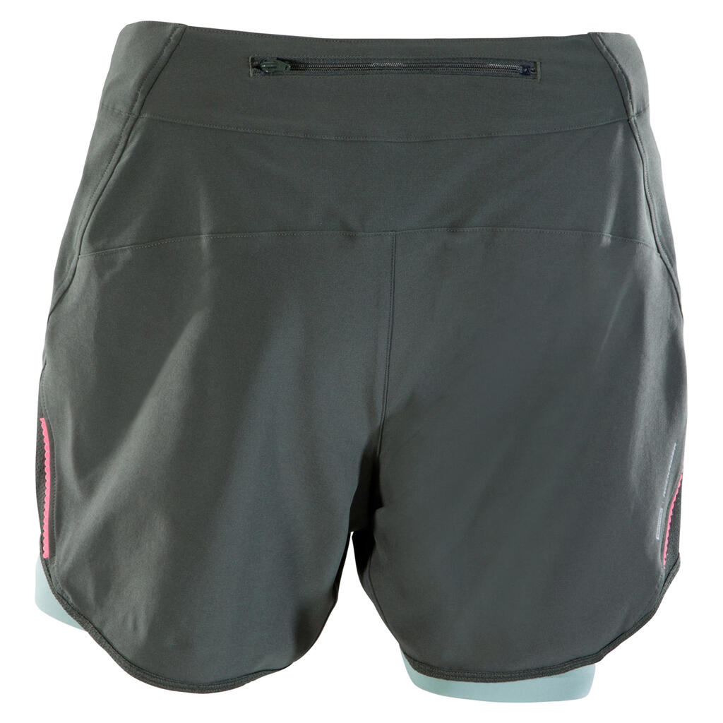 Kurze Radhose MTB-Short ST 500 Damen blau
