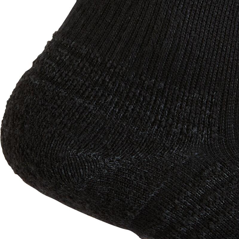 Chaussettes marche enfant WS 100 Mid noir (3 paires)