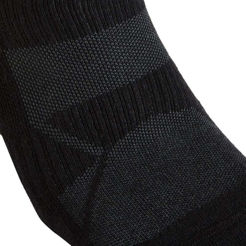Sokken voor sportief wandelen/nordic walking WS 100 mid zwart 3 paar