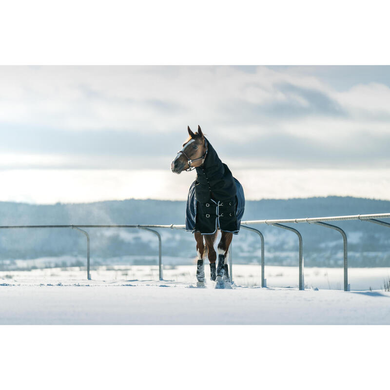 PRODUCTO OCASIÓN: Cubrecuello equitación fouganza ALLWEATHER 200 caballo negro