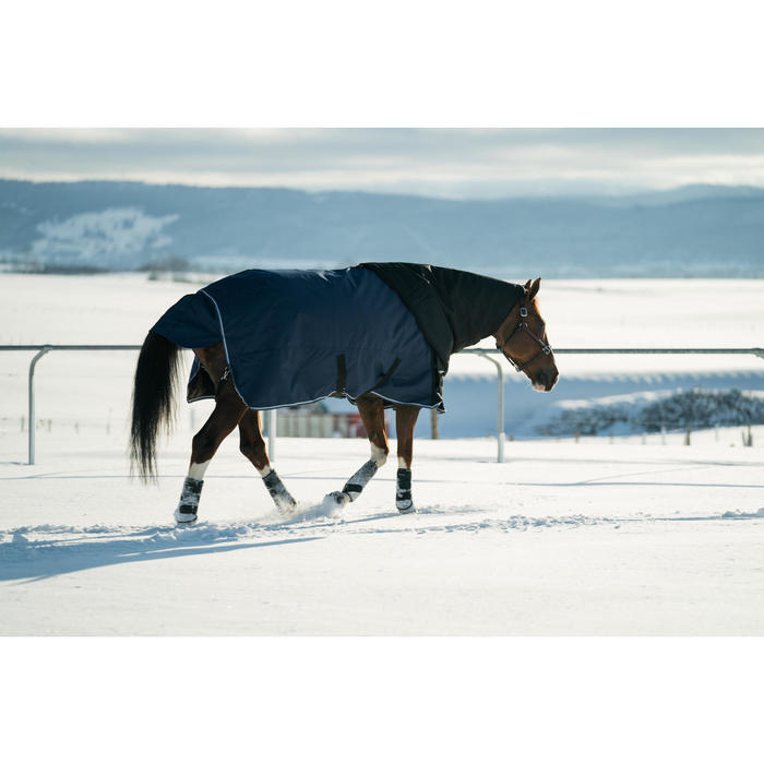 Couvre Cou Equitation Cheval Allweather 200 Noir Fouganza Decathlon