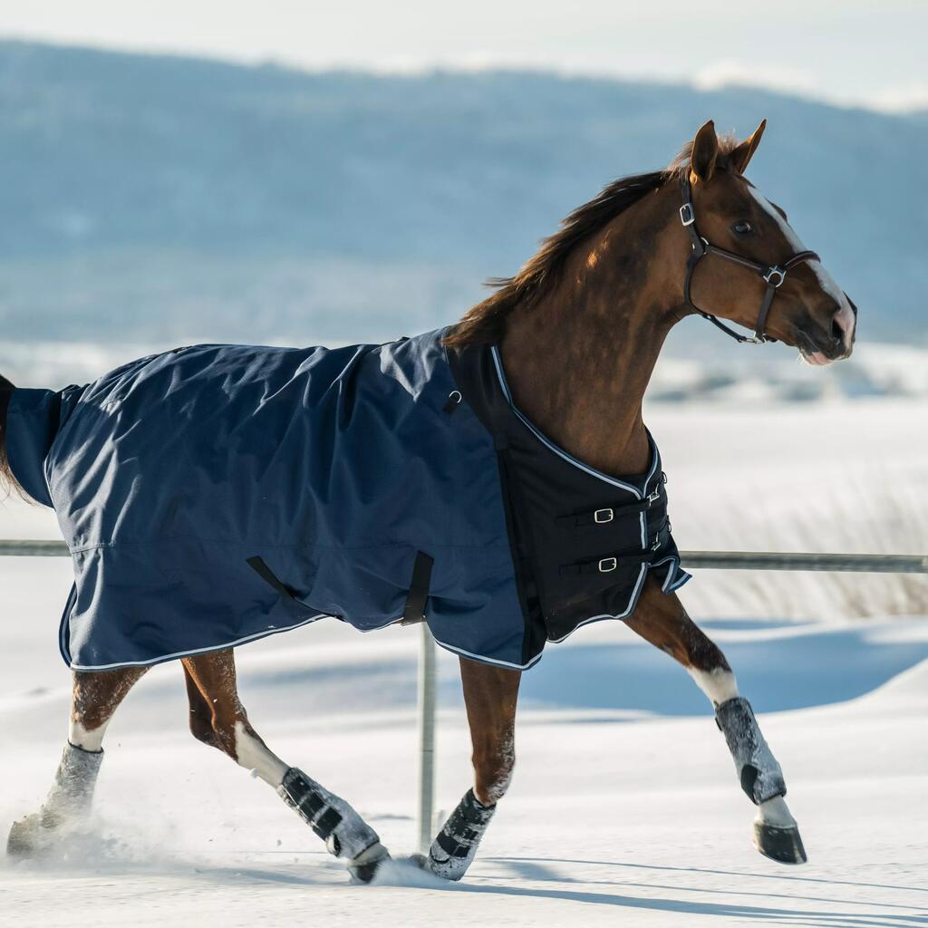 POKRIVAČ ZA KONJA ALLWEATHER 300 1000D VODONEPROPUSNI PLAVI