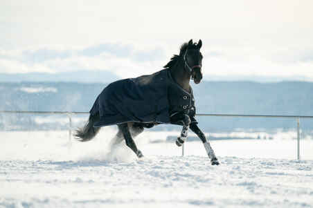 Winter-Regendecke Allweather 300g 1000D wasserdicht Pferd/Pony marineblau