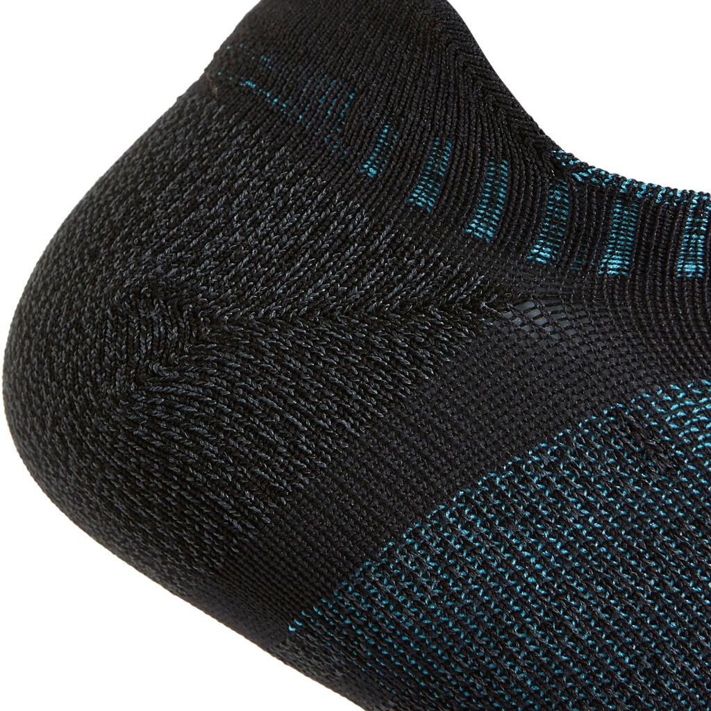 Ponožky Invisible WS 900 na športovú chôdzu čierne