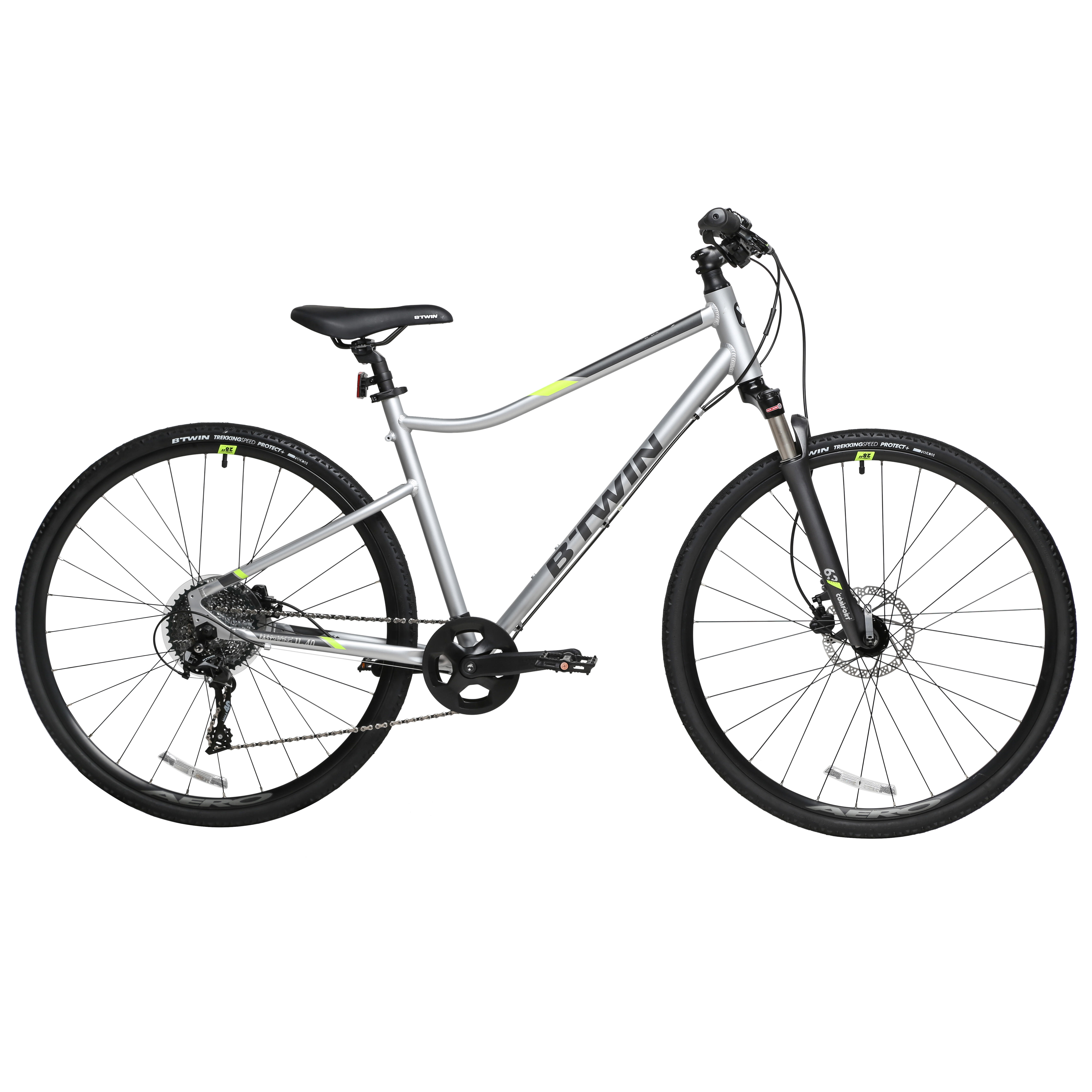 BICICLETA URBANA ARO 28 10 VELOCIDADES GRIS RIVERSIDE900 Decathlon