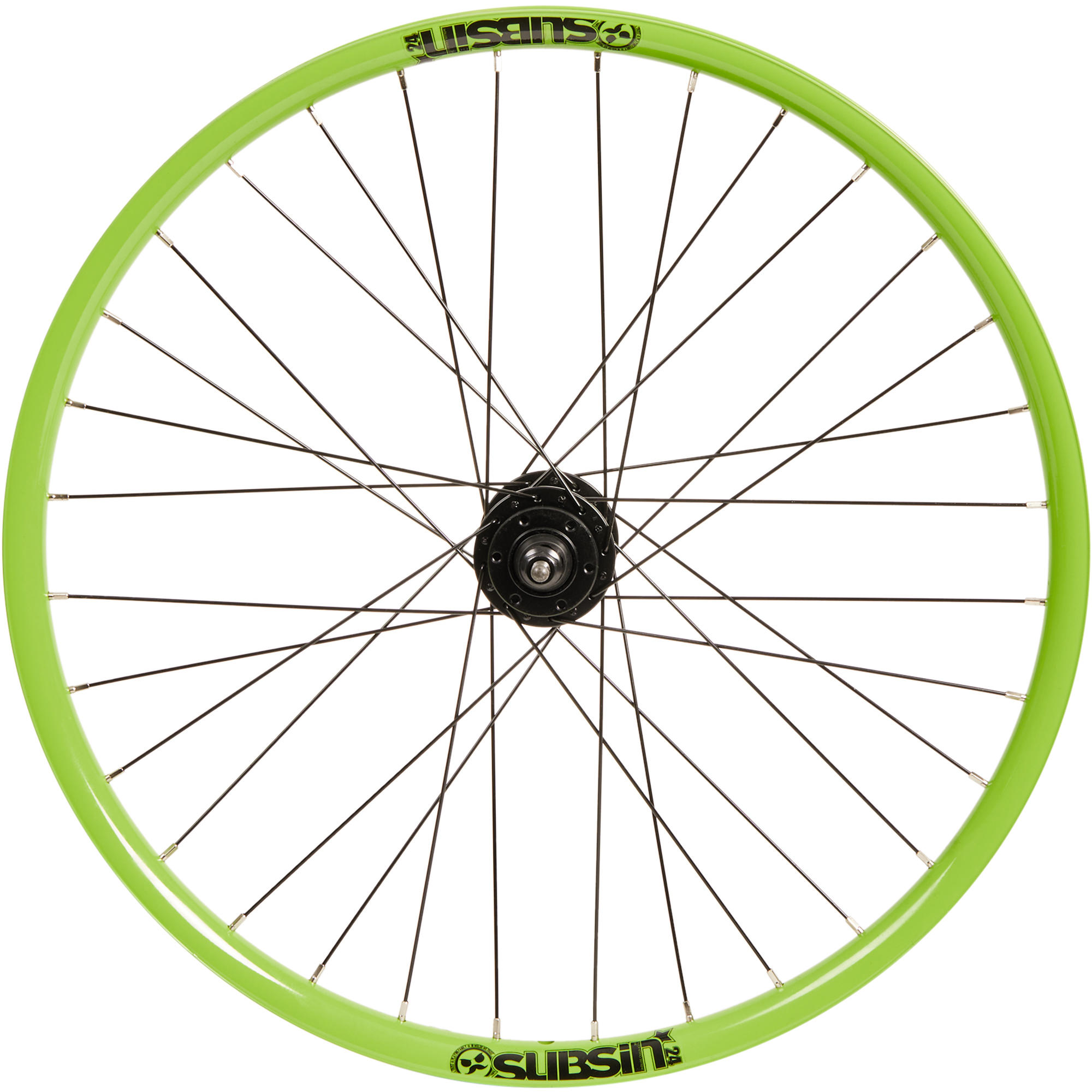 Subsin 24 inch front children's bike wheel green