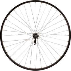 Mountain Bike Wheel Front 26" Double-Walled Rim V-Brake QR - Black