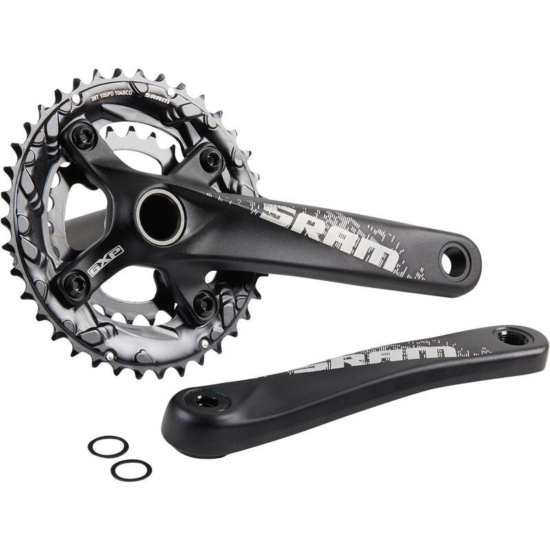 Kurbelgarnitur 2-fach für MTB mit 10 Gängen Sram S1000 38/24 170 mm GXP 