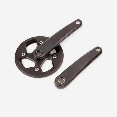 Enkelbladig crankstel met 36 tanden 170 mm aluminium zwart verwisselbaar