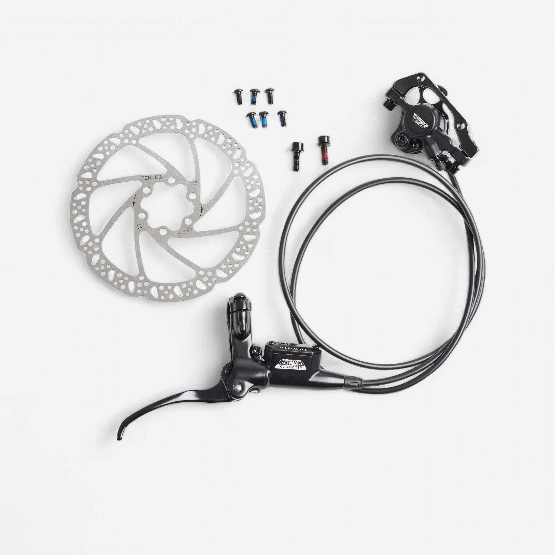 ROCKRIDER Komplettset Scheibenbremse Hydraulikbremse Auriga Comp 160 mm vorne oder hinten | 03583788101697 ROCKRIDER Komplettset Scheibenbremse Hydraulikbremse Auriga Comp 160 mm vorne oder hinten | 03583788101697