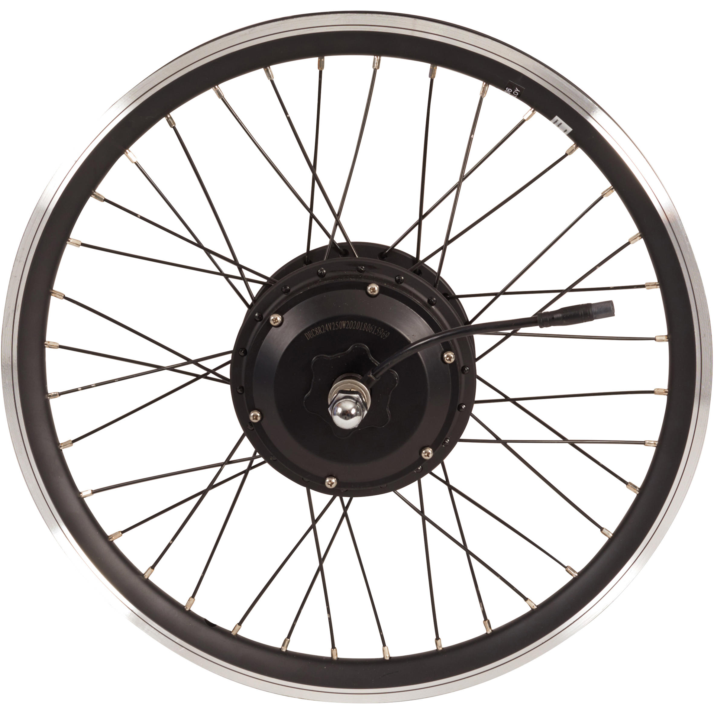 Tilt 500E 24V motorized double-wall rear folding bike wheel, black