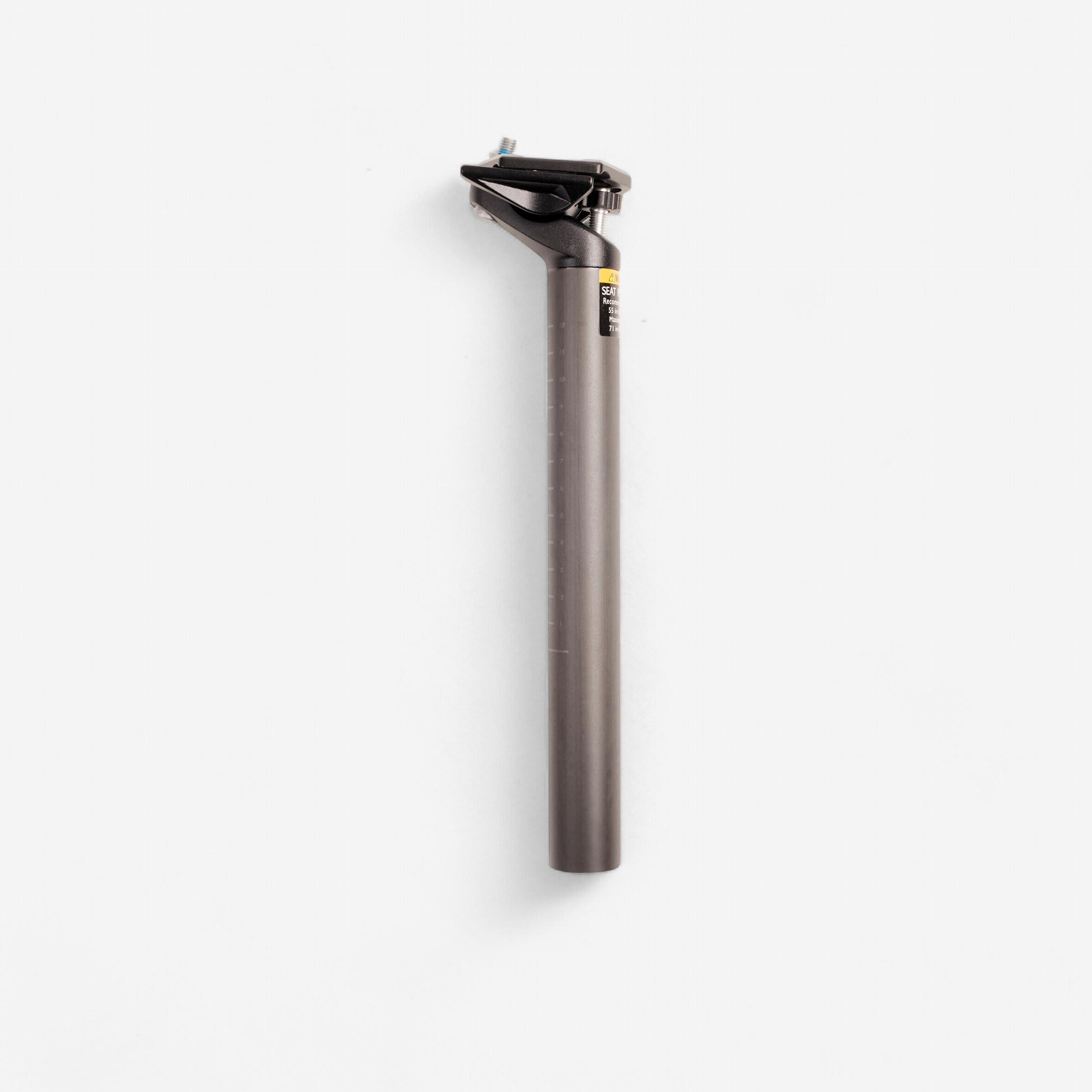 Espigão de selim em carbono bicicleta 27,2 mm 400 mm com berço preto