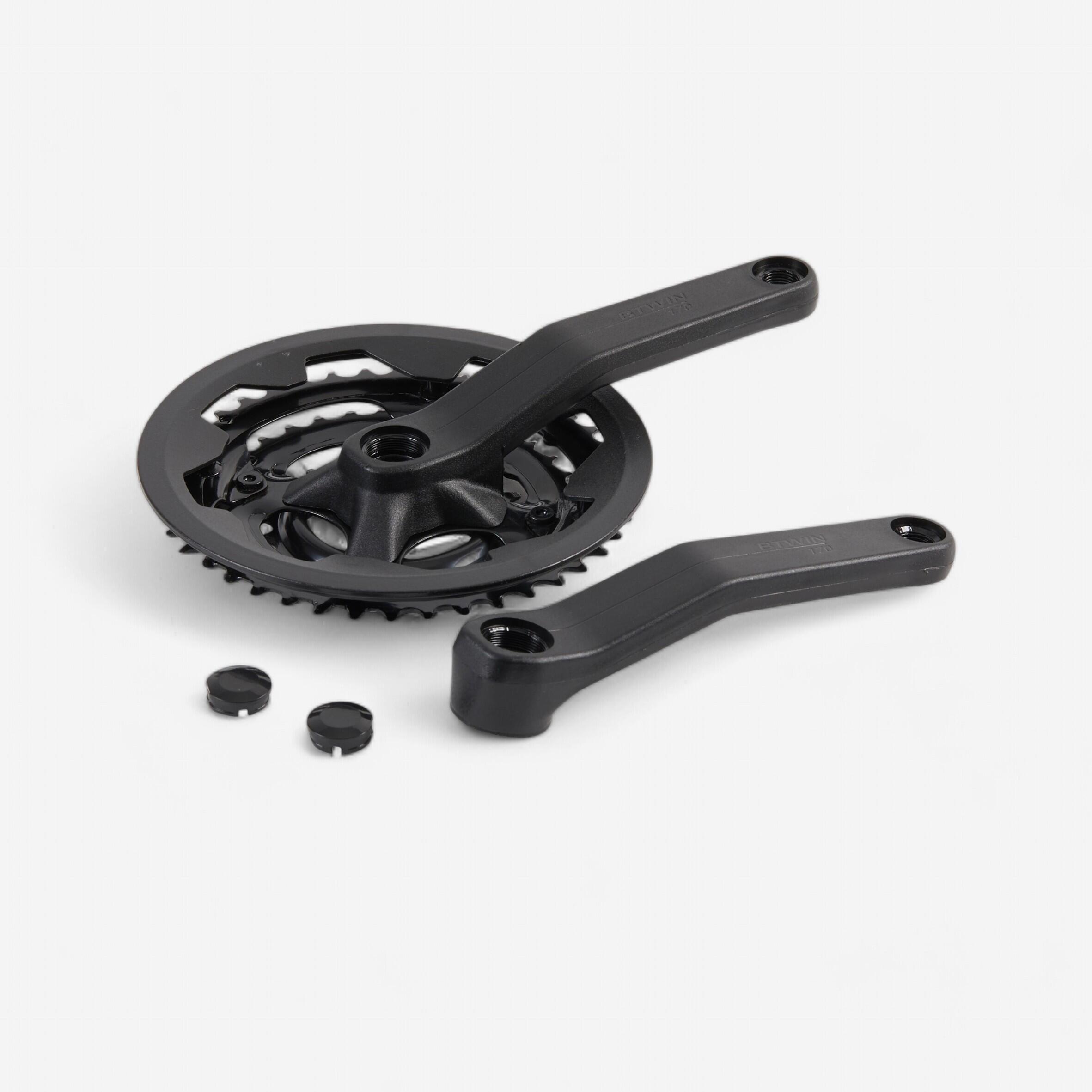 Guarnitura per mountain bike in alluminio con paracatena fumé - Sunrace M3 SUNRACE
