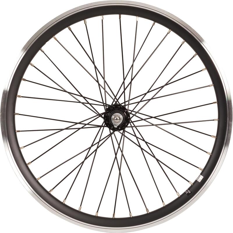 Ruota anteriore bici pieghevole 20" doppia parete Tilt 500E nera