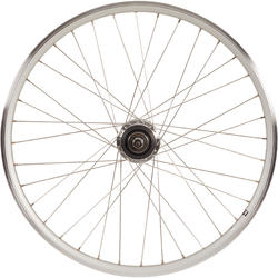Roda traseira de bicicleta de cidade 28'' parede dupla nexus7 prateada elops 920