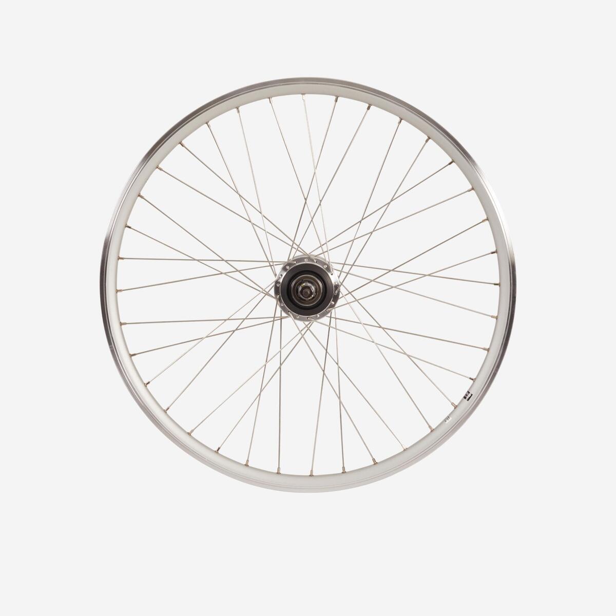 Roue velo ville 28 pouces arrière double parois nexus7 argent elops 920