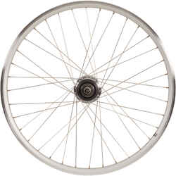 Wheel 28" Rear Double Wall Rim Nexus 7 City Bike Elops 920 - Silver