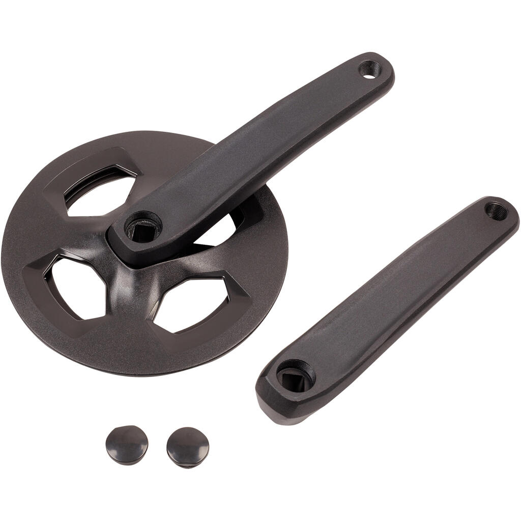 Single Chainset 38 T 170mm Aluminium - Black