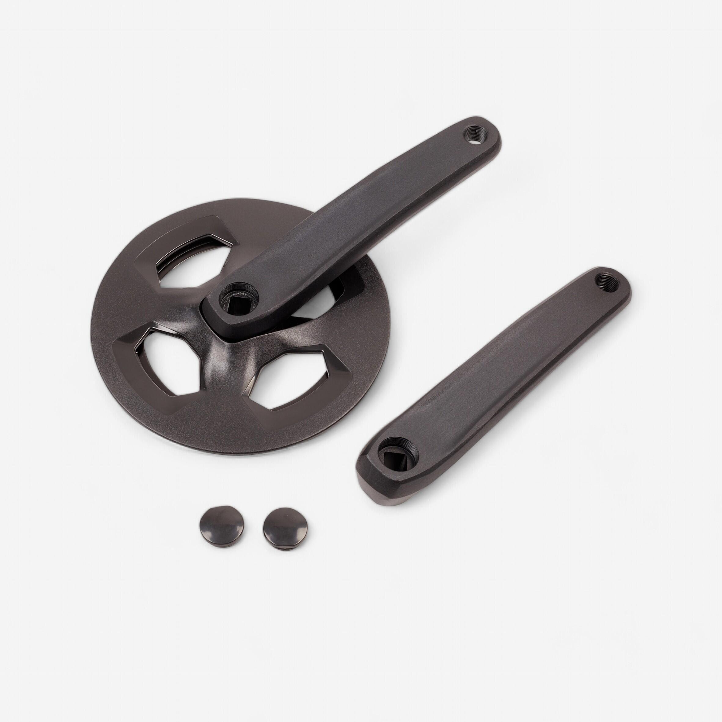 RIVERSIDE Kurbelgarnitur 1fach 38 Zähne Vierkant 170 mm Alu schwarz | 03583788098409