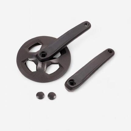 Kurbelgarnitur 1fach 38 Zähne Vierkant 170 mm Alu schwarz