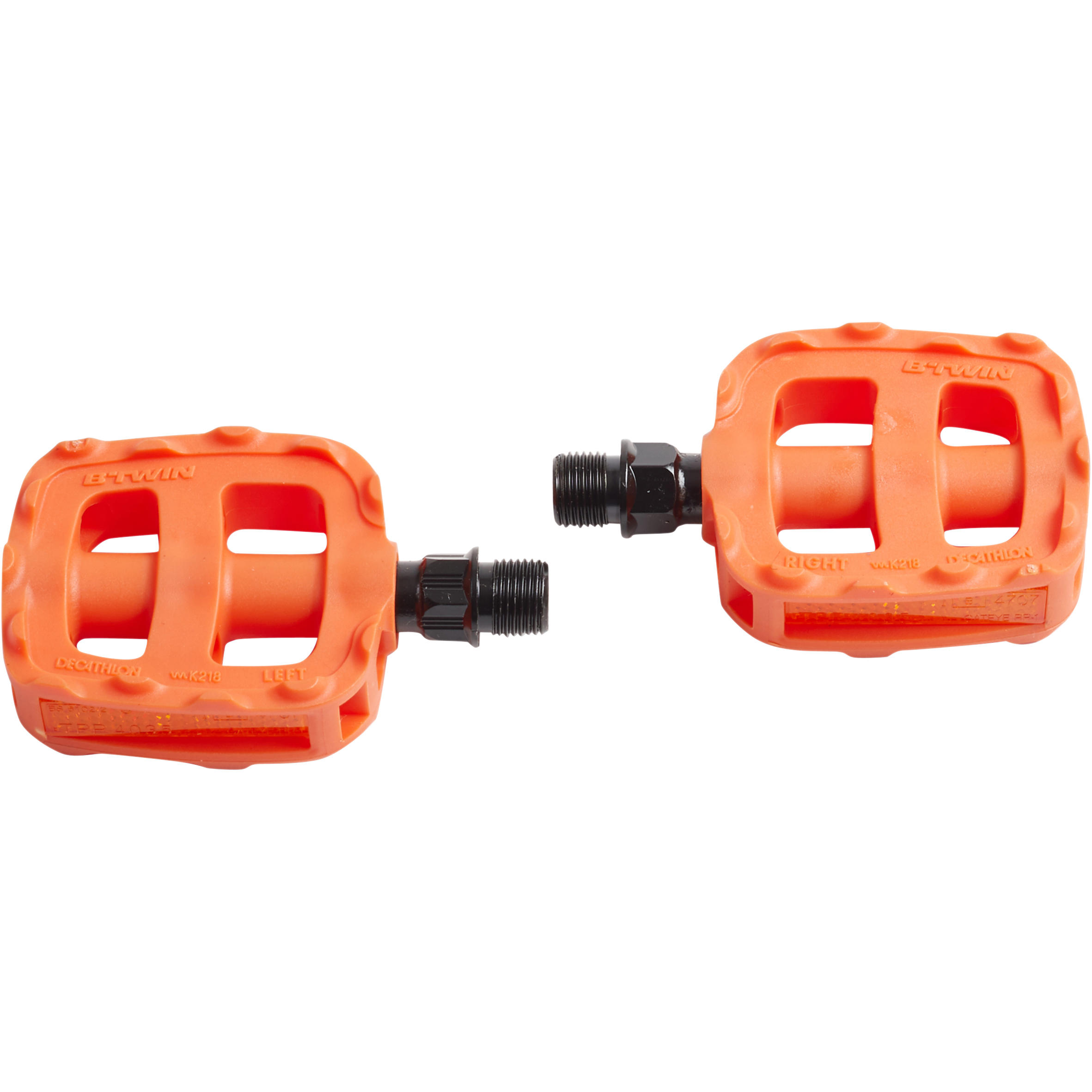 Orange bike shop pedals