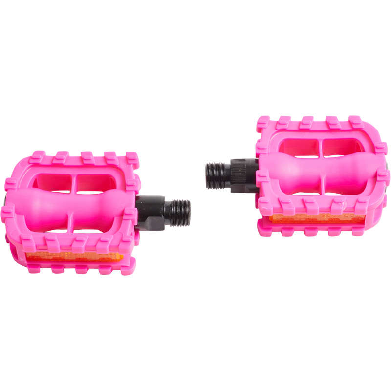BTWIN Kids Bike Pedals 12" 14" Pink Decathlon