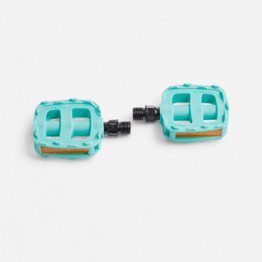 Pédales vélo enfant 12 et 14 pouces turquoise