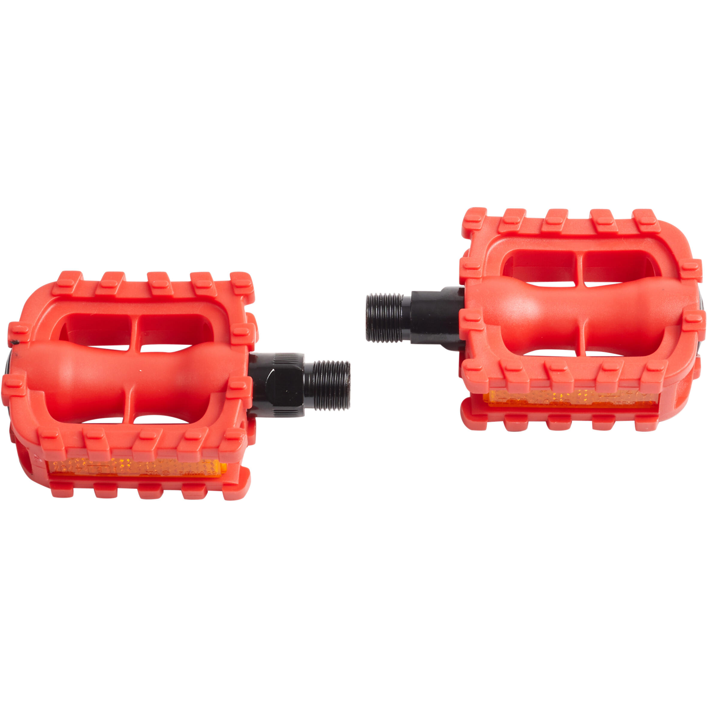 BTWIN Kids Bike Pedals 12" 14" - Red