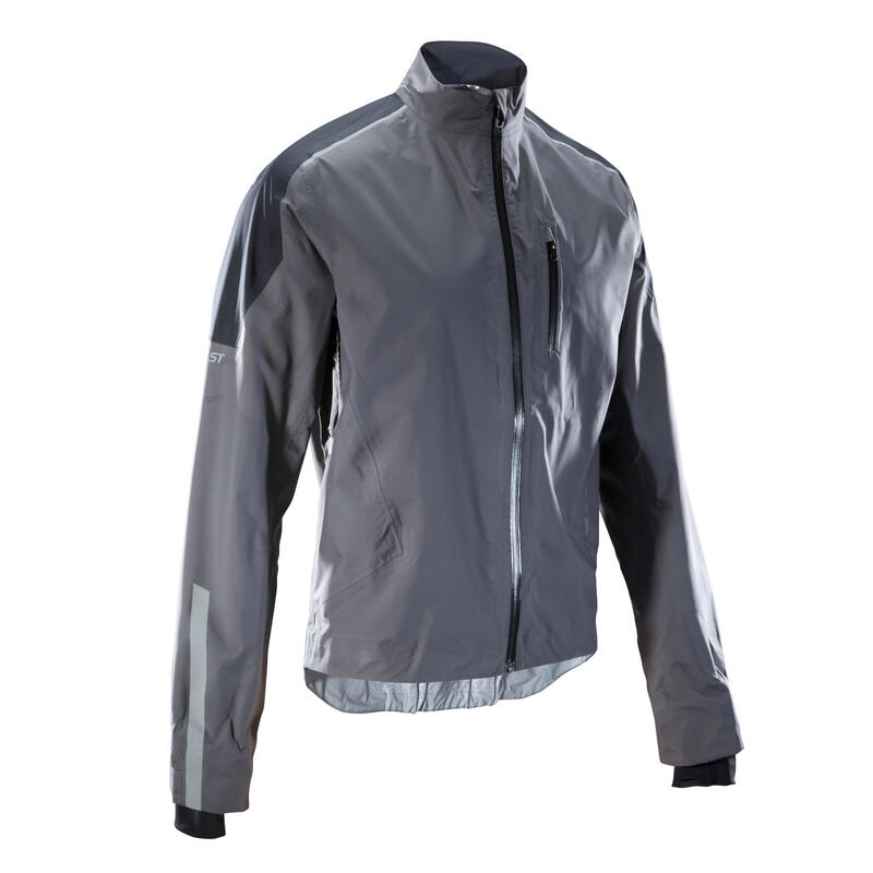 Chaqueta IMPERMEABLE CICLISMO MTB HOMBRE ROCKRIDER ST 900 GRIS