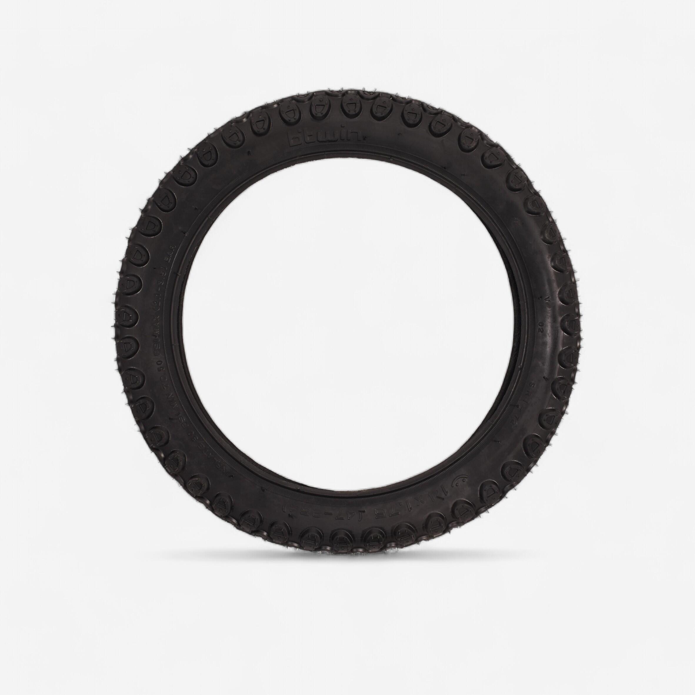 BTWIN Buitenband voor kinderfiets draadband 14X1.75 / ETRTO 47-254 zwart