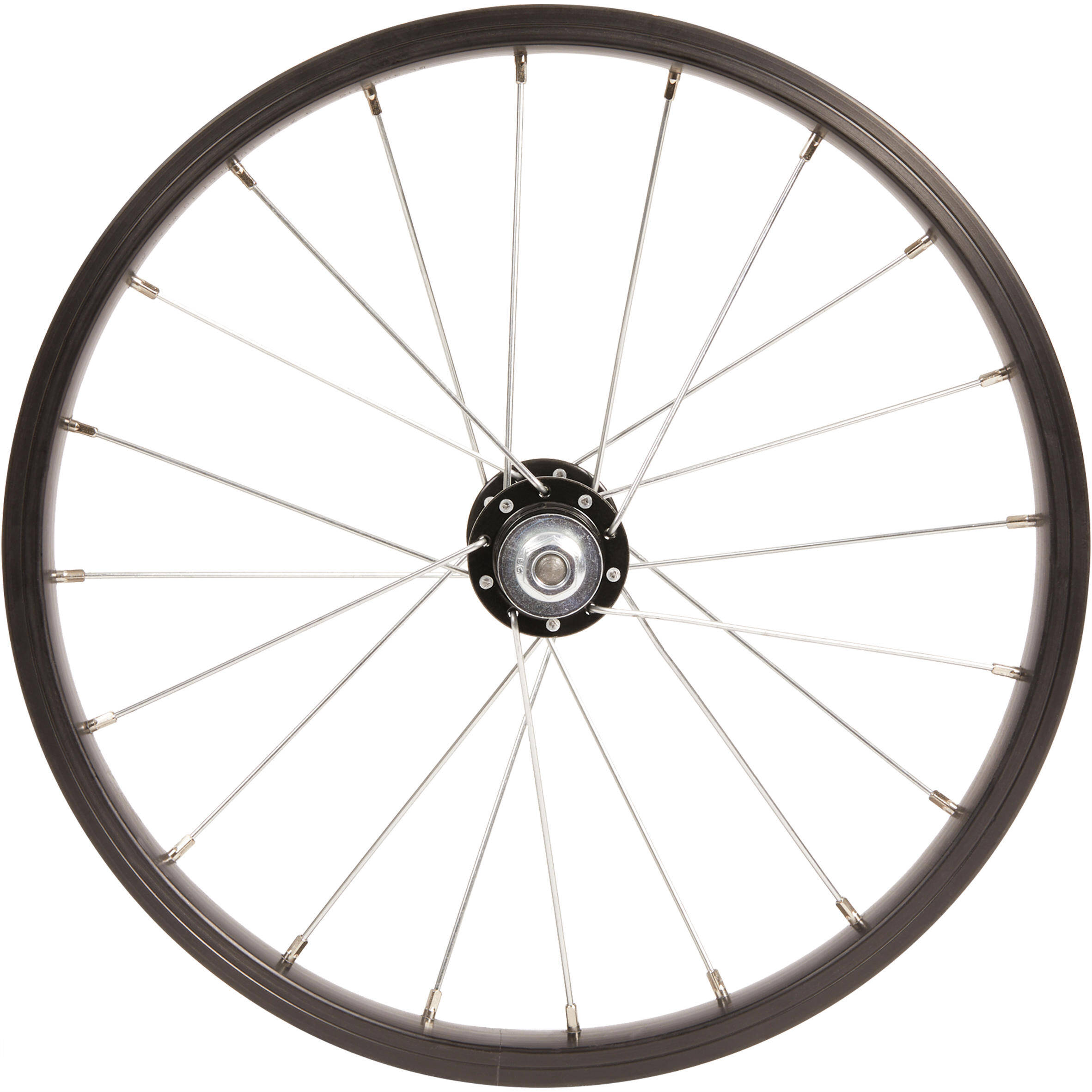 Kids Bike Wheel 16" Front Axle Old 100 - Black -  1