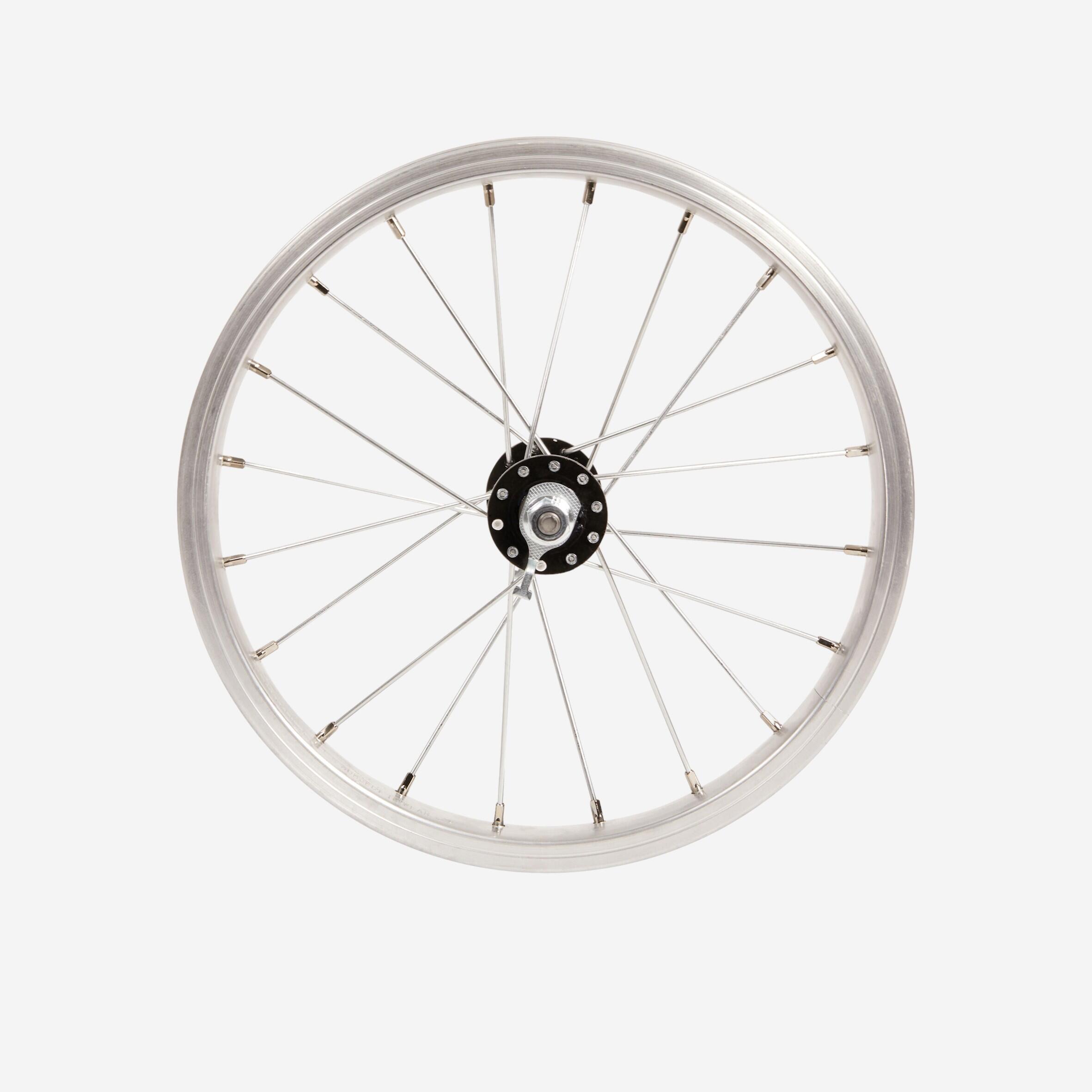 BTWIN Voorwiel voor kinderfiets 14 inch zilver