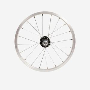 Rueda Bici Niño 16" Trasera Piñon Libre Tambor / V-Brake Pared Simple Plateado