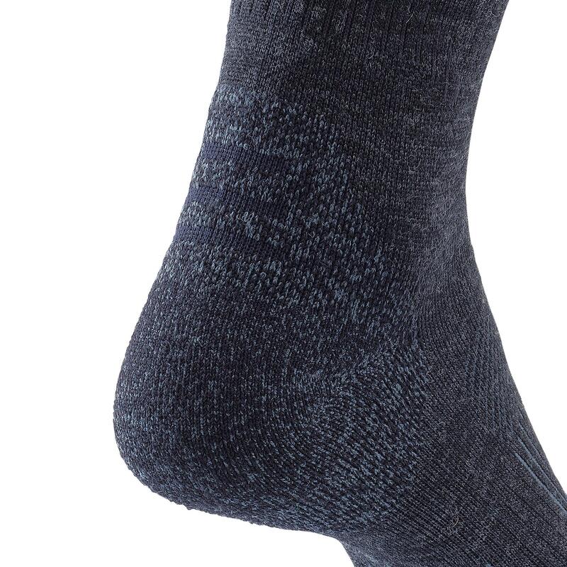 Sokken voor sportief wandelen/nordic walking WS 580 Warm zwart