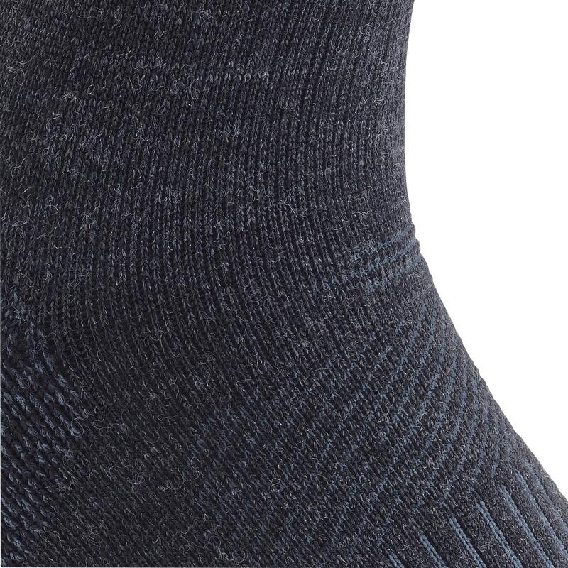 Sokken voor sportief wandelen/nordic walking WS 580 Warm zwart