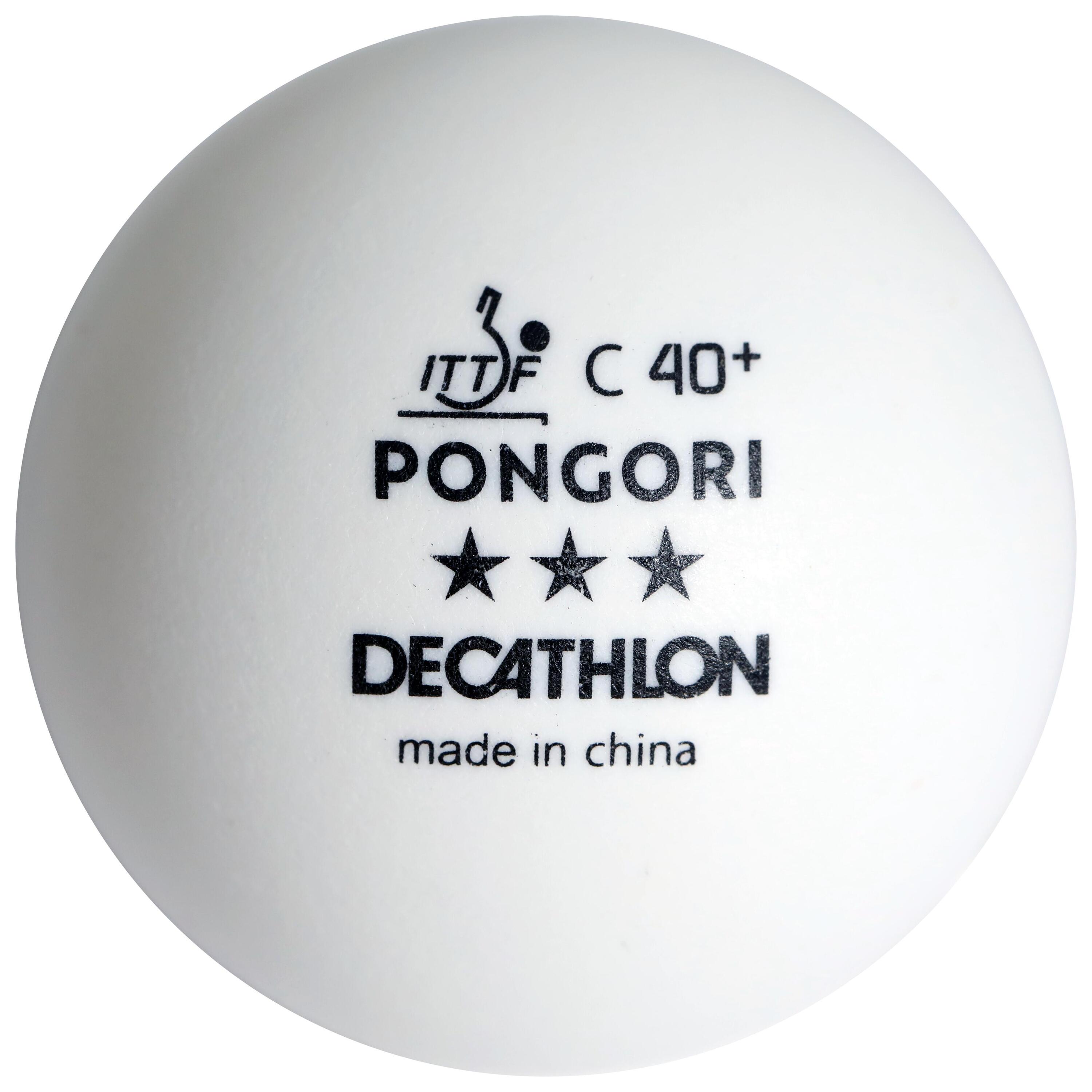 PELOTAS DE PING PONG TTB 900 40+ 3* X3 BLANCAS  2/2