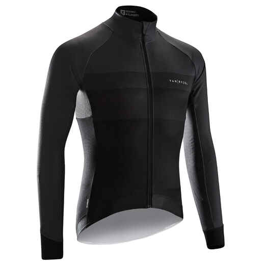 
      RCR Warm Long Sleeve Road Cycling Jersey - Black
  