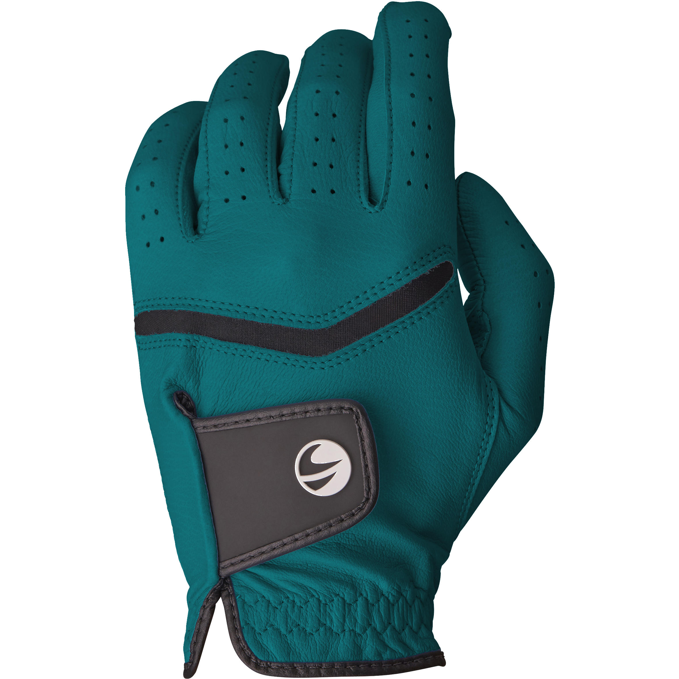 Green women's 500 golf glove for right-handed advanced and expert players 3/6