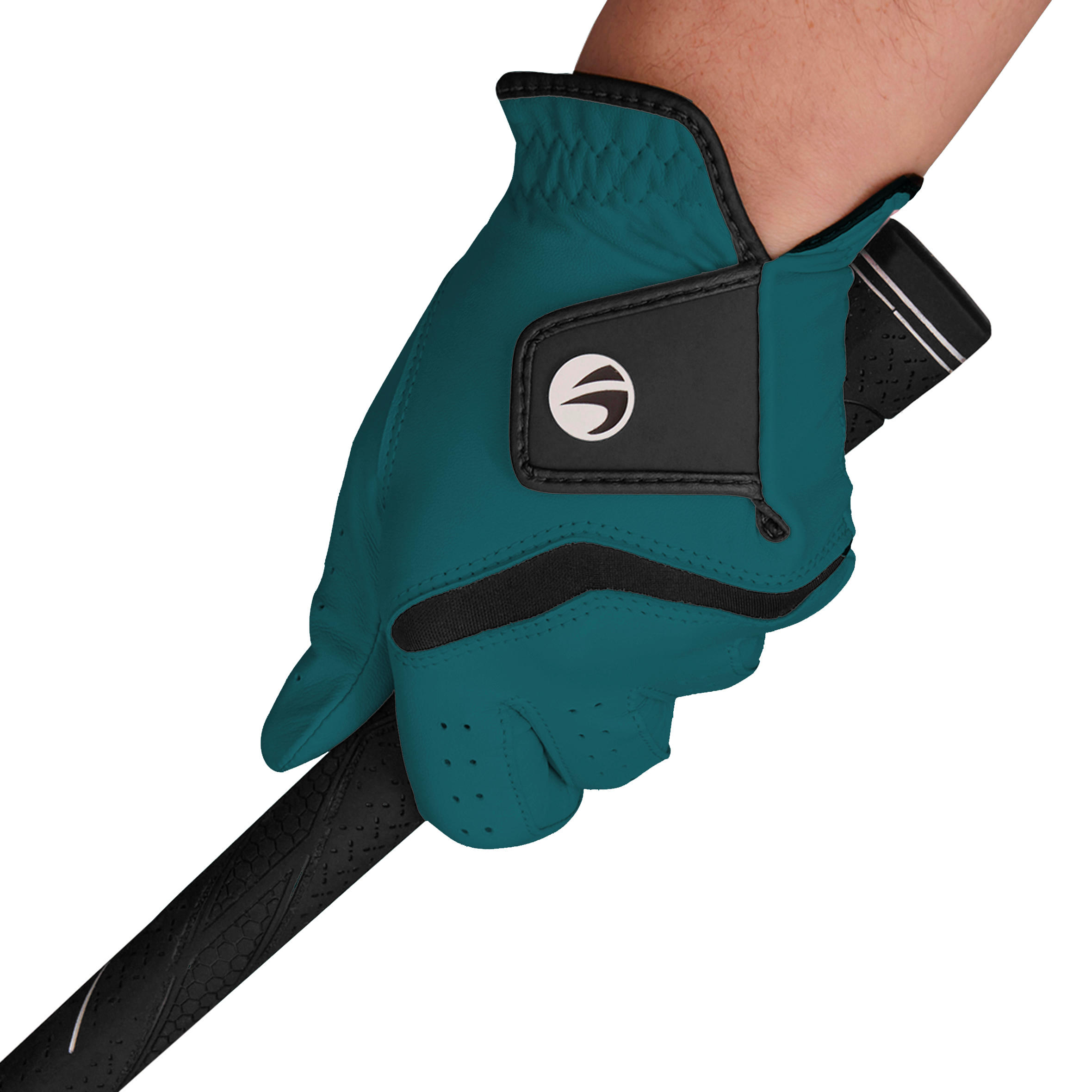 Green women's 500 golf glove for right-handed advanced and expert players 2/6