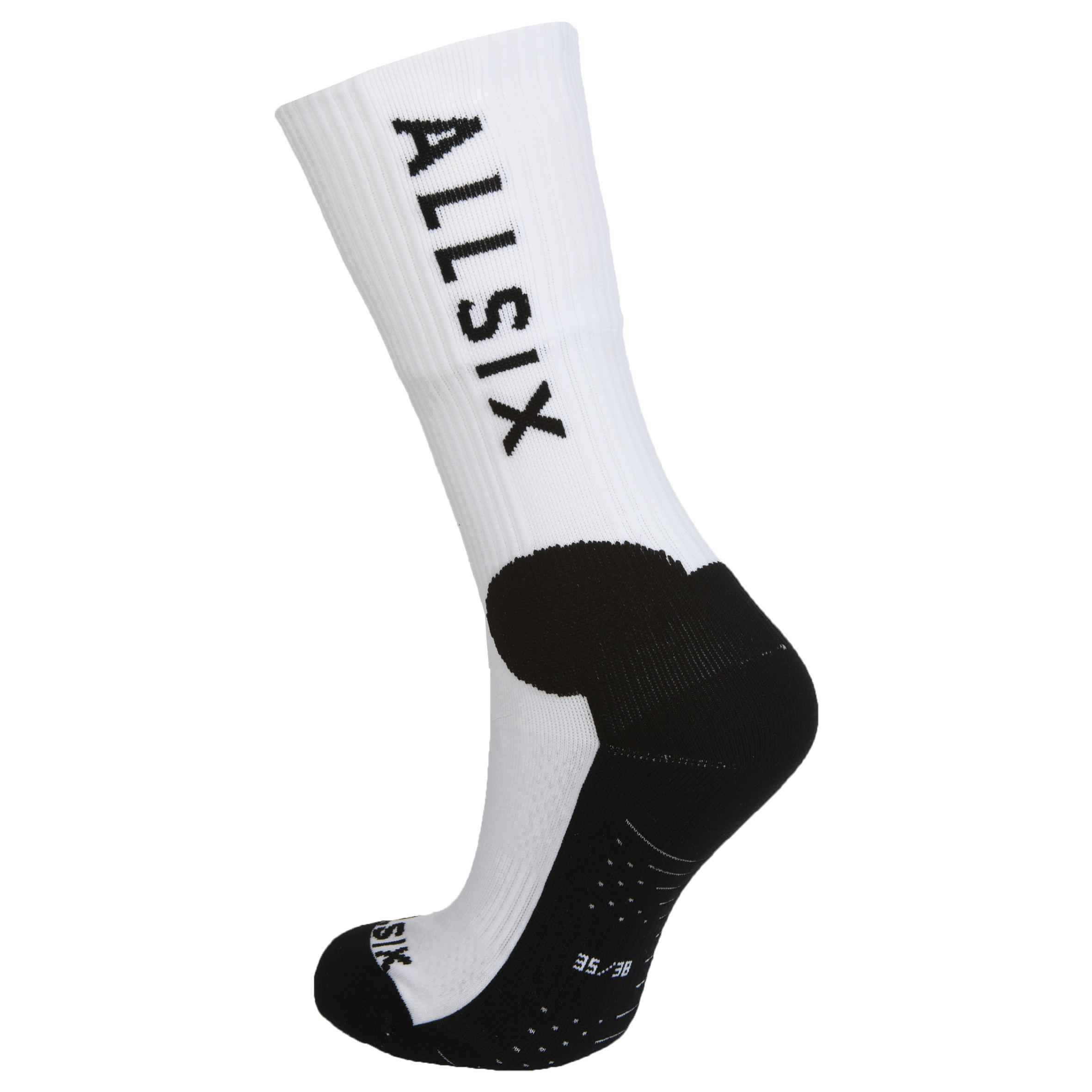 Mid Volleyball Socks V500 - White/Navy 3/6