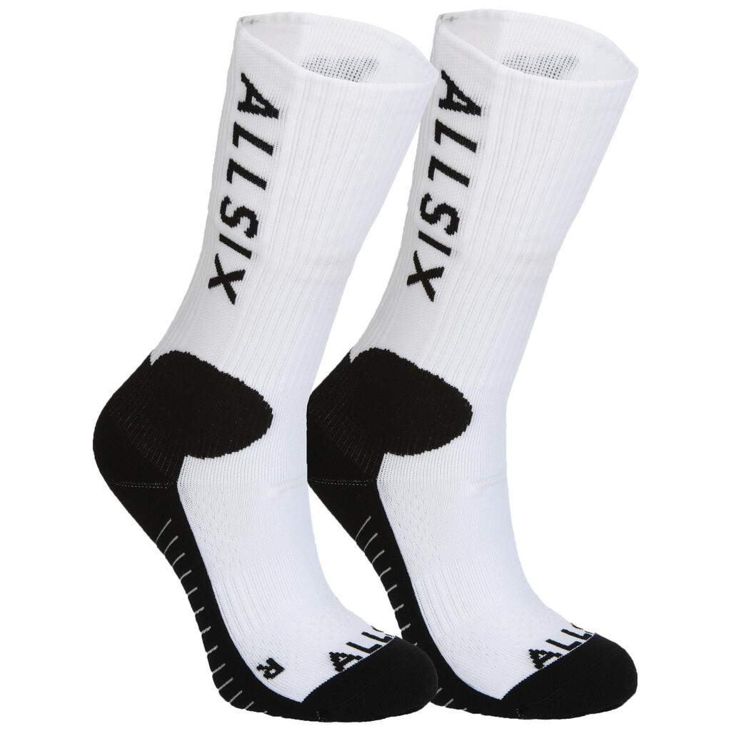 Volleyballsocken V500 Mid Herren weiß/navy