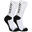 Chaussettes de volley-ball mid V500 blanches et navy