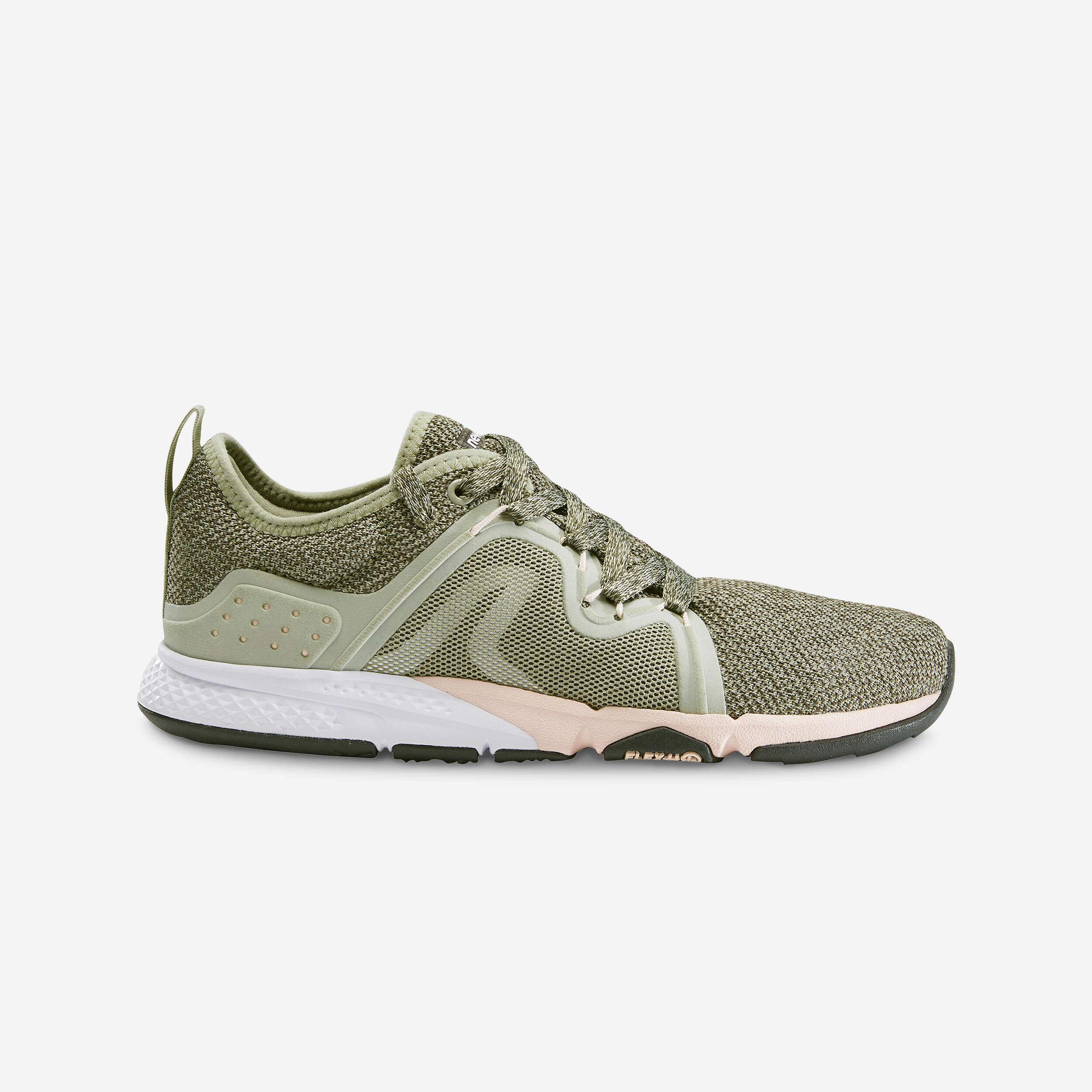 Women's Fitness Walking Shoes PW 540 - Khaki/Pink -  1