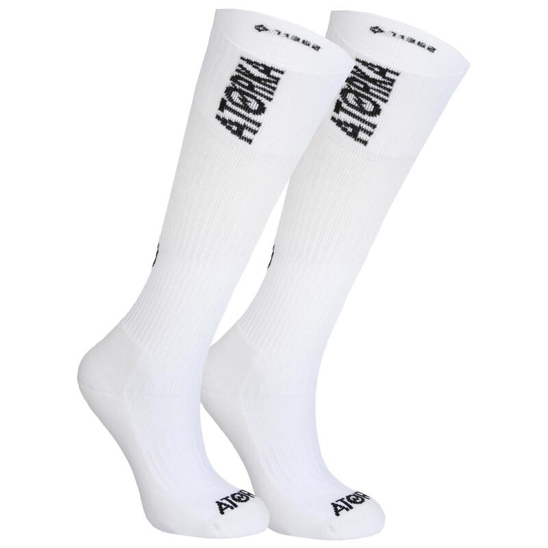 Chaussettes de handball high adulte H500 blanc