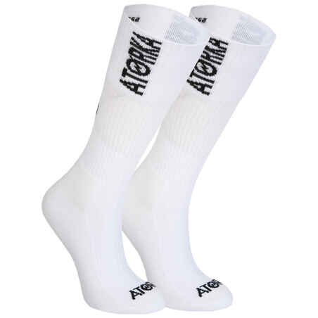 Bele in črne rokometne nogavice H500 za odrasle
