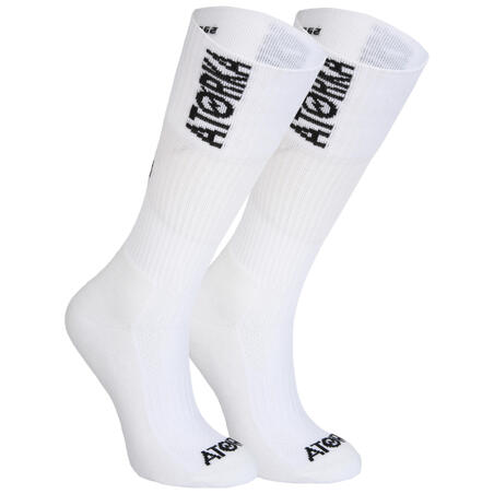 Гандбольні шкарпетки H500 для дорослих - Білі/Чорні