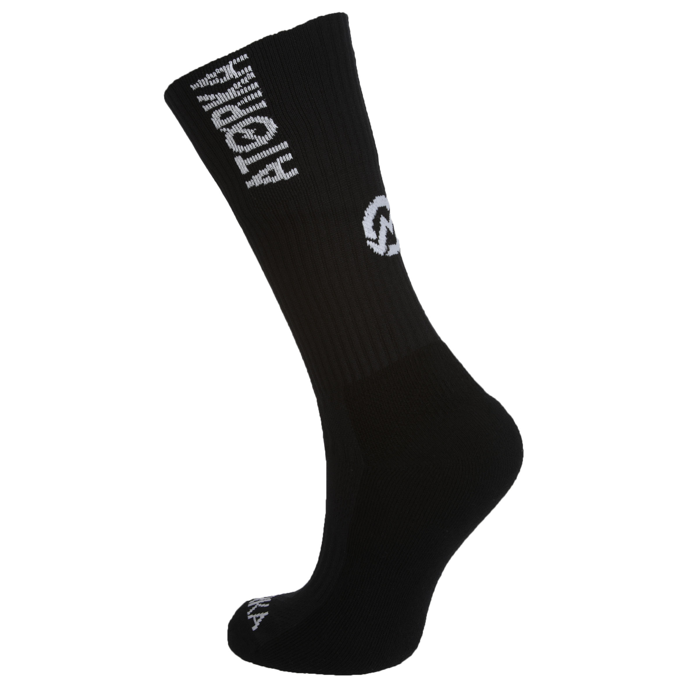 Handball Socks Single-Pack H500 - Black/White 3/4