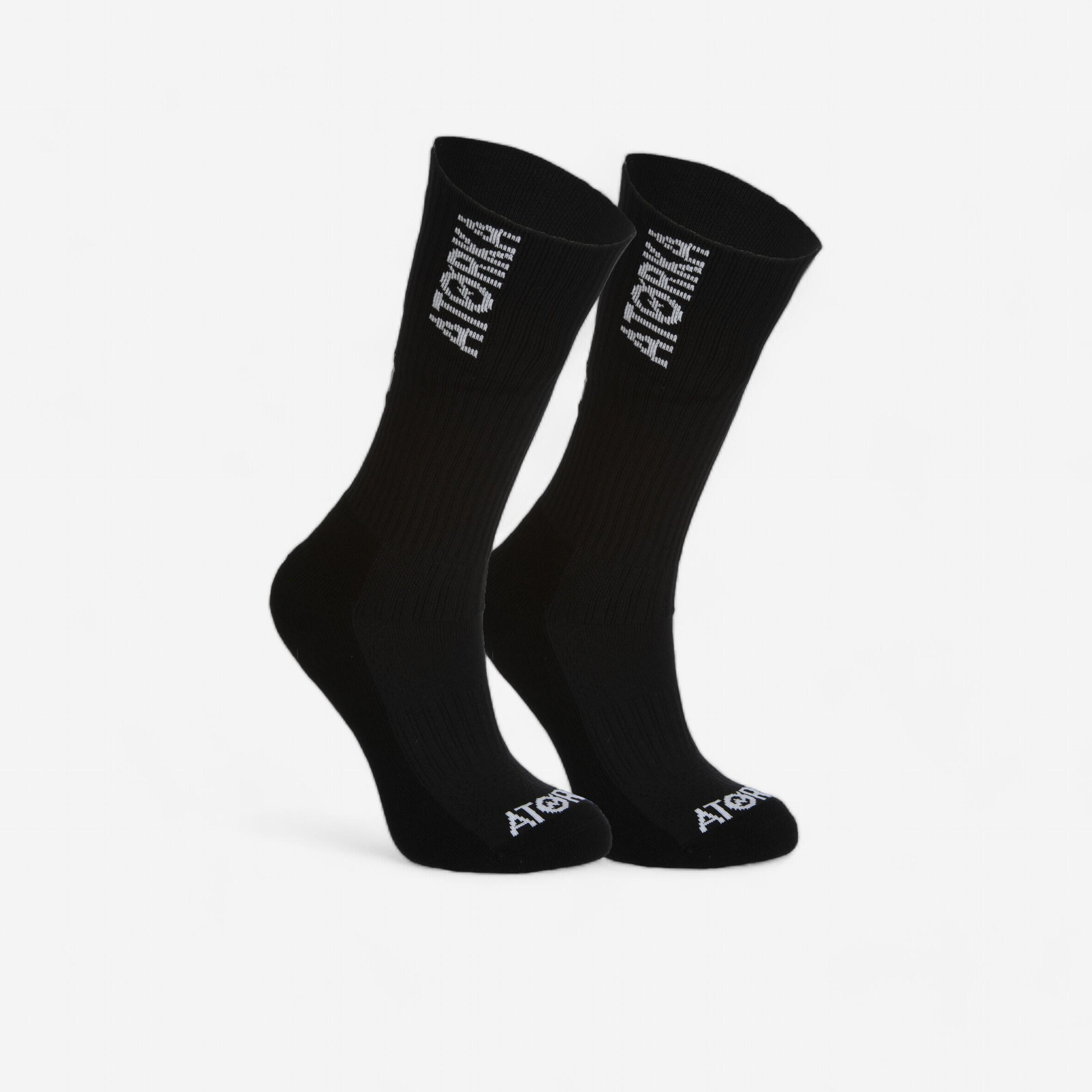 Atorka - Chaussettes De Handball - 1 Paire H500 Noir/blanc - Chaussettes - Handball - Noir - 31/34 - Decathlon