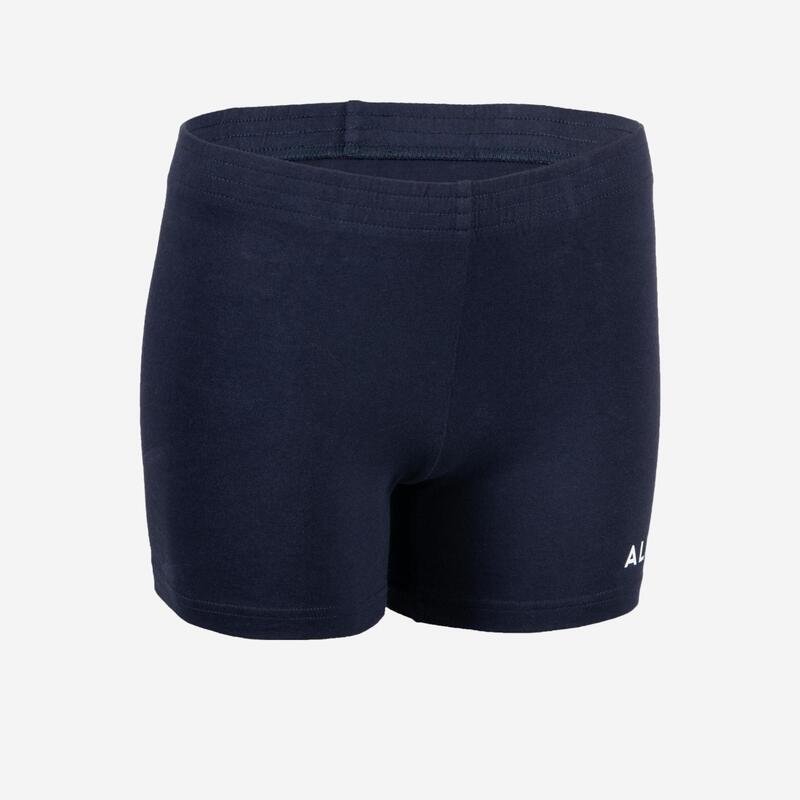 Pantalón corto de voleibol Niña Allsix V100 azul marino